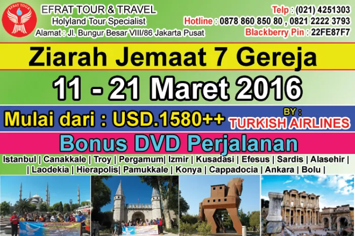 TOUR KE TURKI Tour Ke Turki  11 - 21 Maret 2016 (11Hari) ziarah 7 gereja mula mula by Turkish Airlines 1 tour_ke_turki